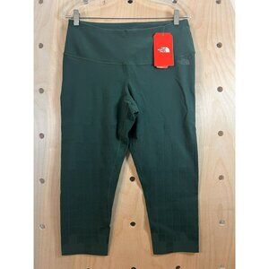 NEW $ 110 The North Face Power Form Leggings High Rise Crop Botanical Green XL